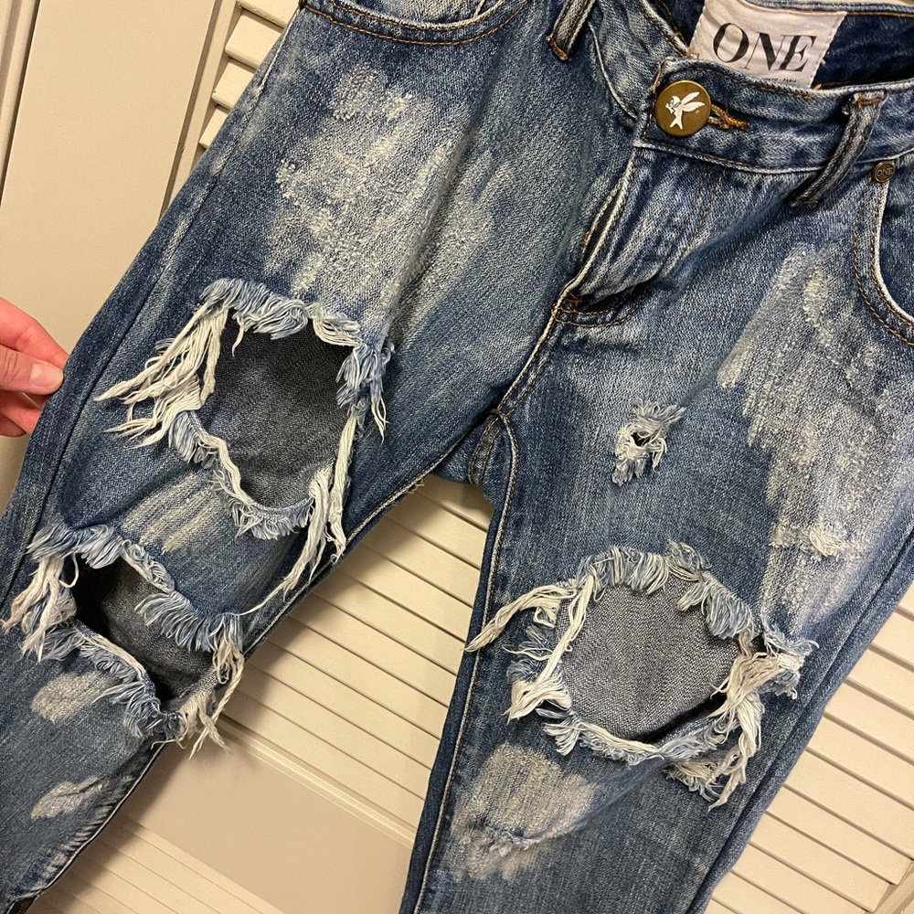 Ankle Distressed One Teaspoon Jeans